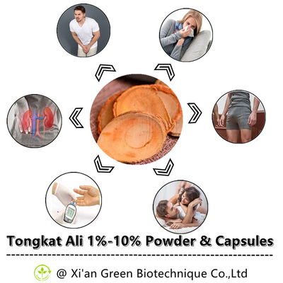Tongkat Ali নির্যাস 1% - 10% Eurycomanone পাউডার / মানুষের স্বাস্থ্যকর যত্নের জন্য ক্যাপসুল