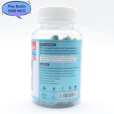 5000MCG হেয়ার গ্রোথ বিয়ার গামিস গ্লুটেন ফ্রি ডিএল আলফা টোকোফেরিল অ্যাসিটেট