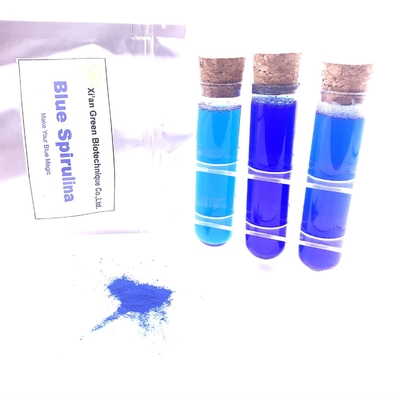 বিশুদ্ধ ISO প্রাকৃতিক খাদ্য রং নীল Spirulina Phycocyanin পাউডার E18 মান